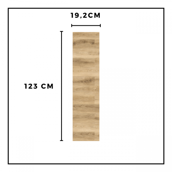 Piso Vinílico VinilForte Natural Leve Pinus 4,72m² 2mm 19,2 cm x 123 cm